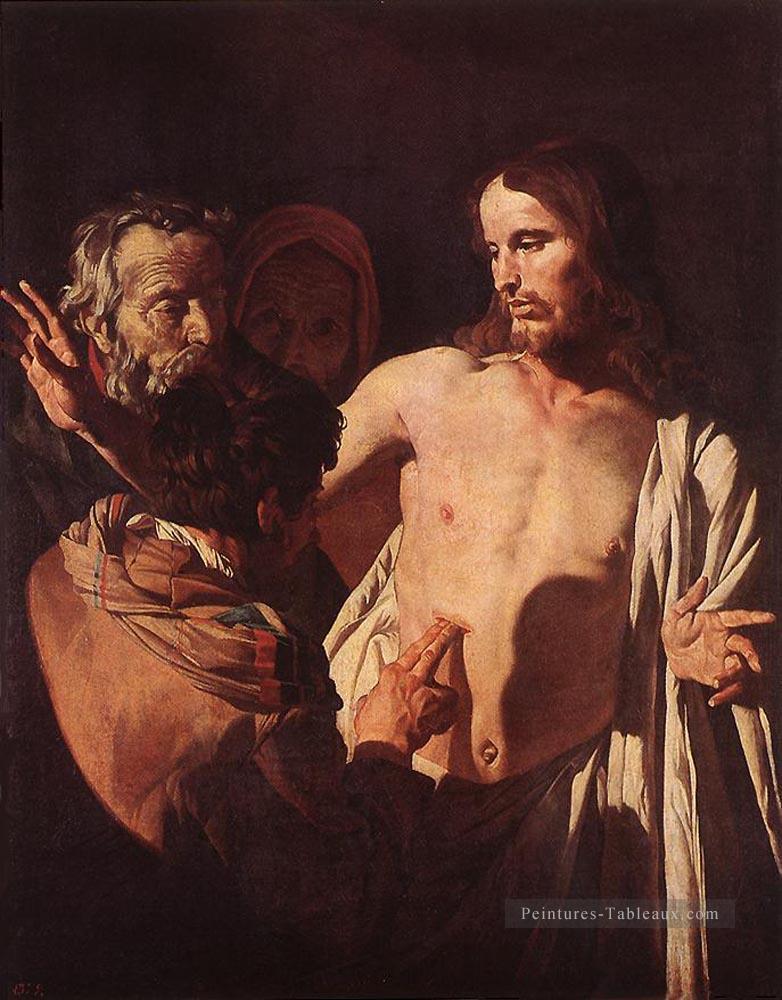 L’incrédulité de St Thomas aux chandelles Gerard van Honthorst Peintures à l'huile